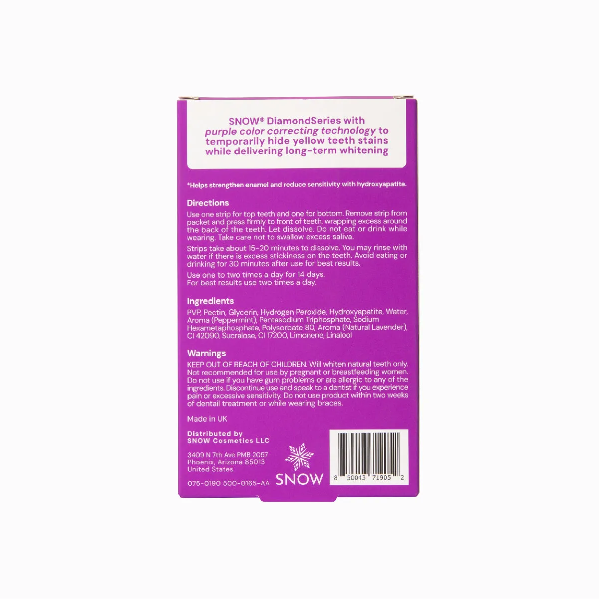 Purple DiamondSeries®️ Dissolving Teeth Whitening Strips   Hydroxyapatite
