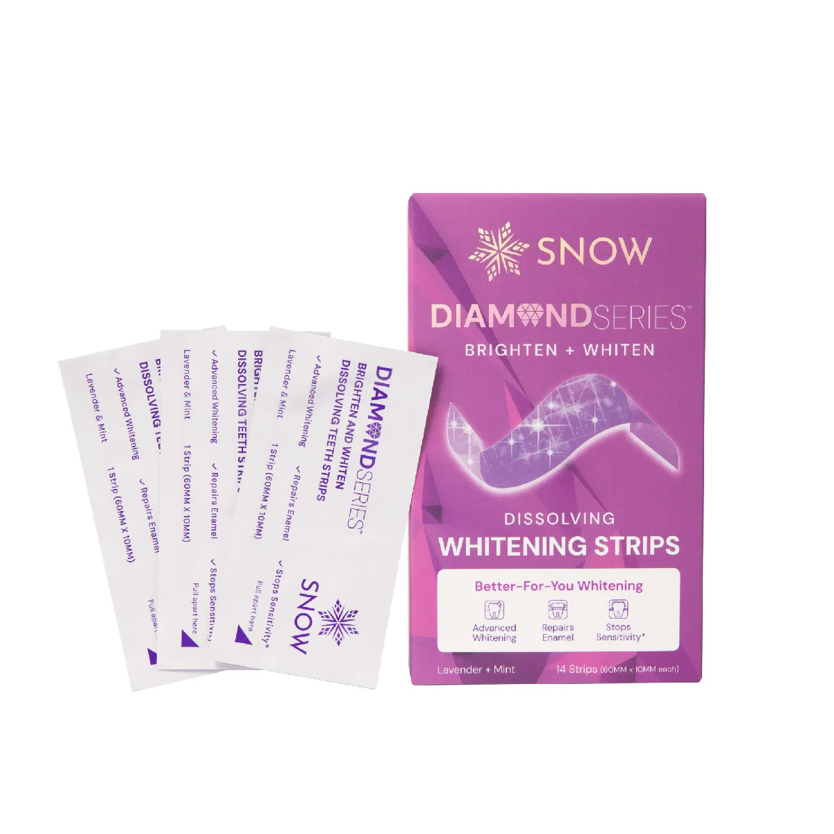 Purple DiamondSeries®️ Dissolving Teeth Whitening Strips   Hydroxyapatite