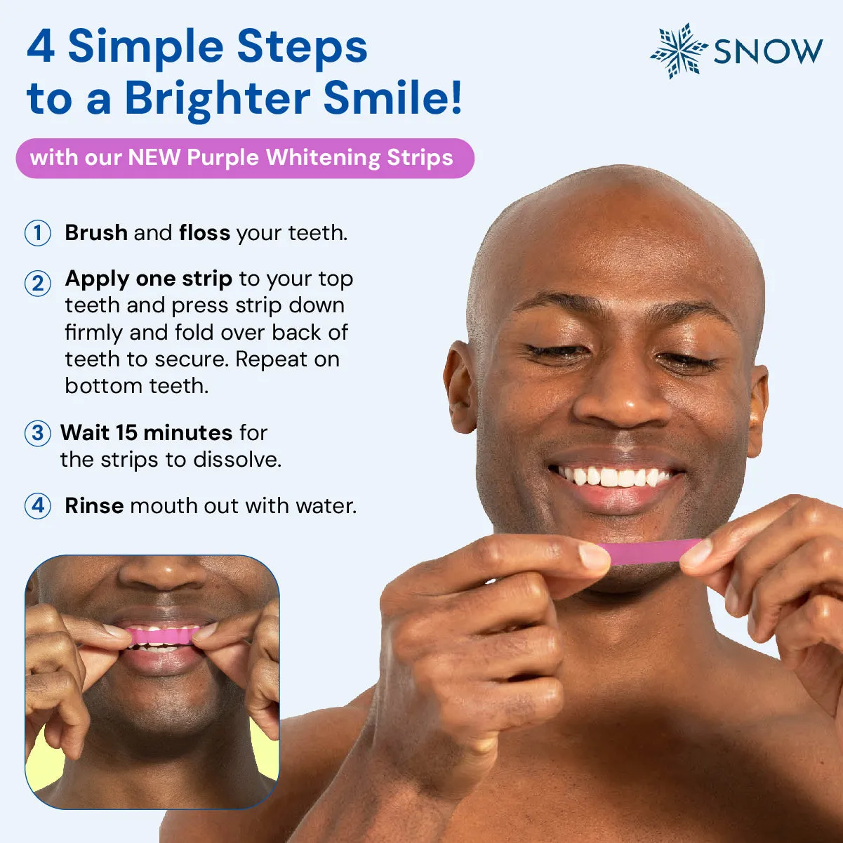 Purple DiamondSeries®️ Dissolving Teeth Whitening Strips   Hydroxyapatite