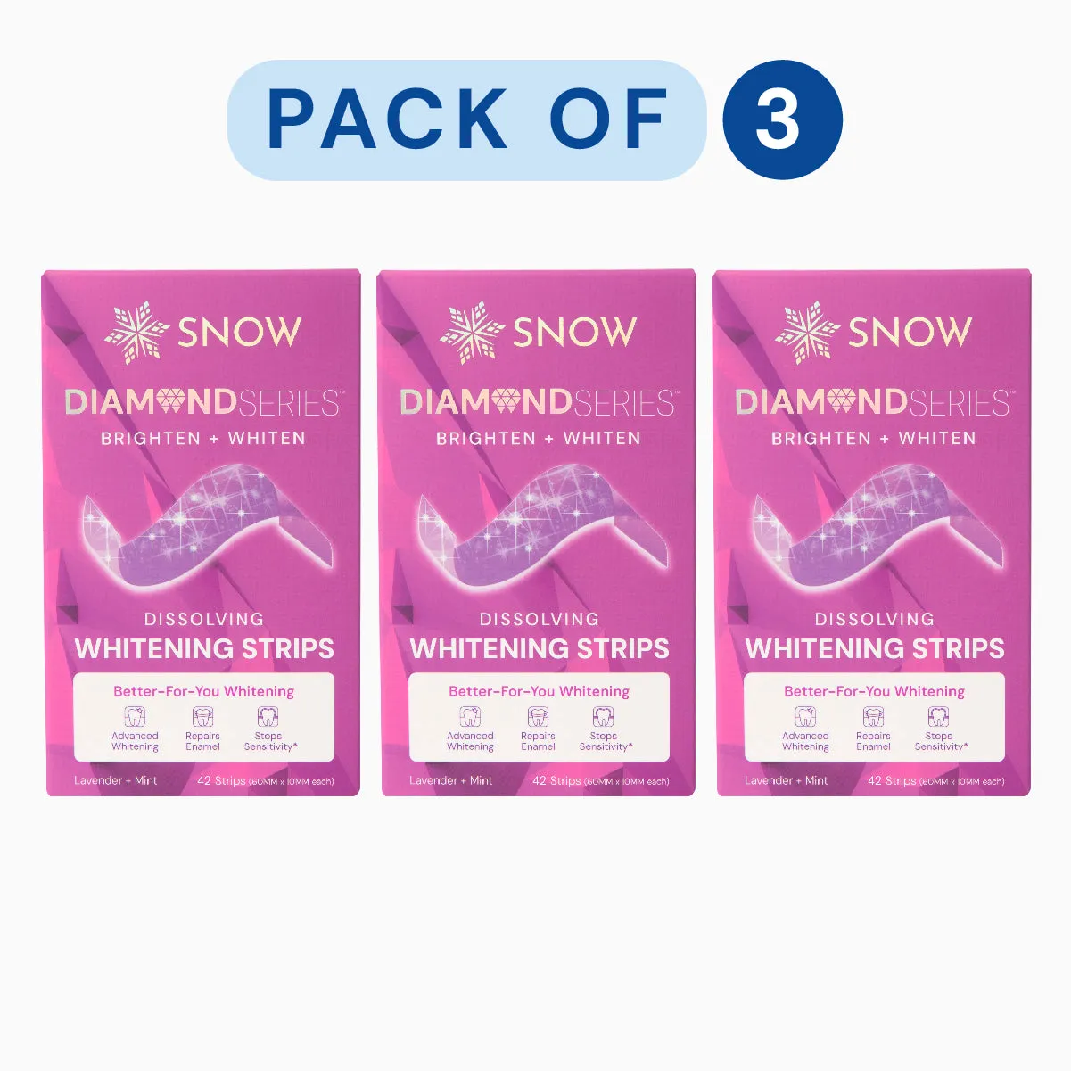 Purple DiamondSeries®️ Dissolving Teeth Whitening Strips   Hydroxyapatite