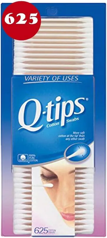 Q-tips Cotton Buds Swabs White, 625Count
