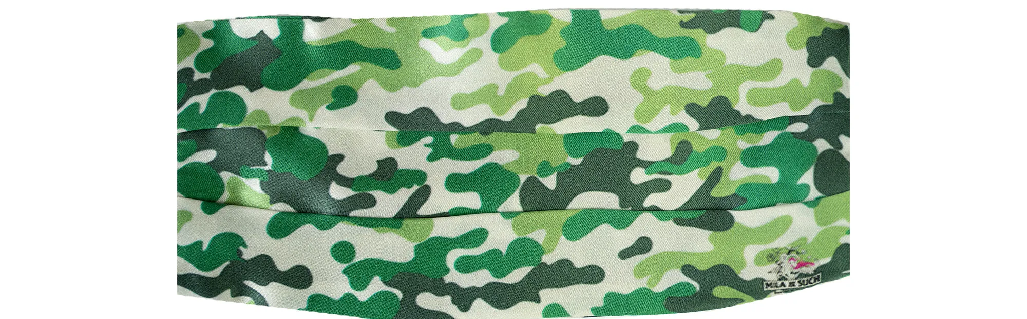 "Incognito" Green Camo Fashion Silk Face Mask