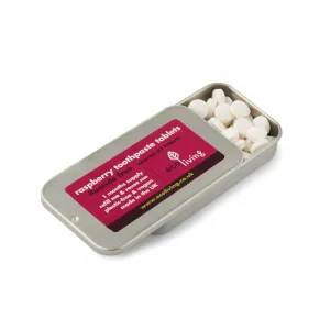 Raspberry Toothpaste Tablets with Refillable Tin – Eco-Friendly Oral Care