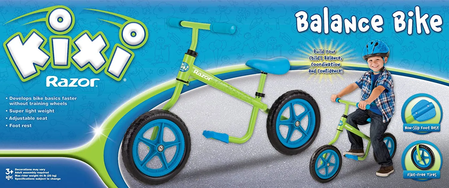 Razor Kixi Balance Bike, Blue/Green