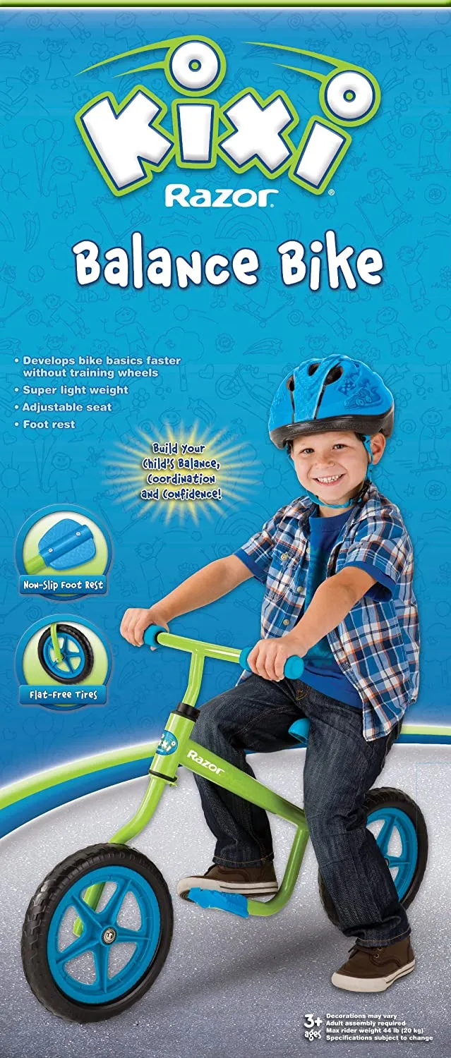 Razor Kixi Balance Bike, Blue/Green
