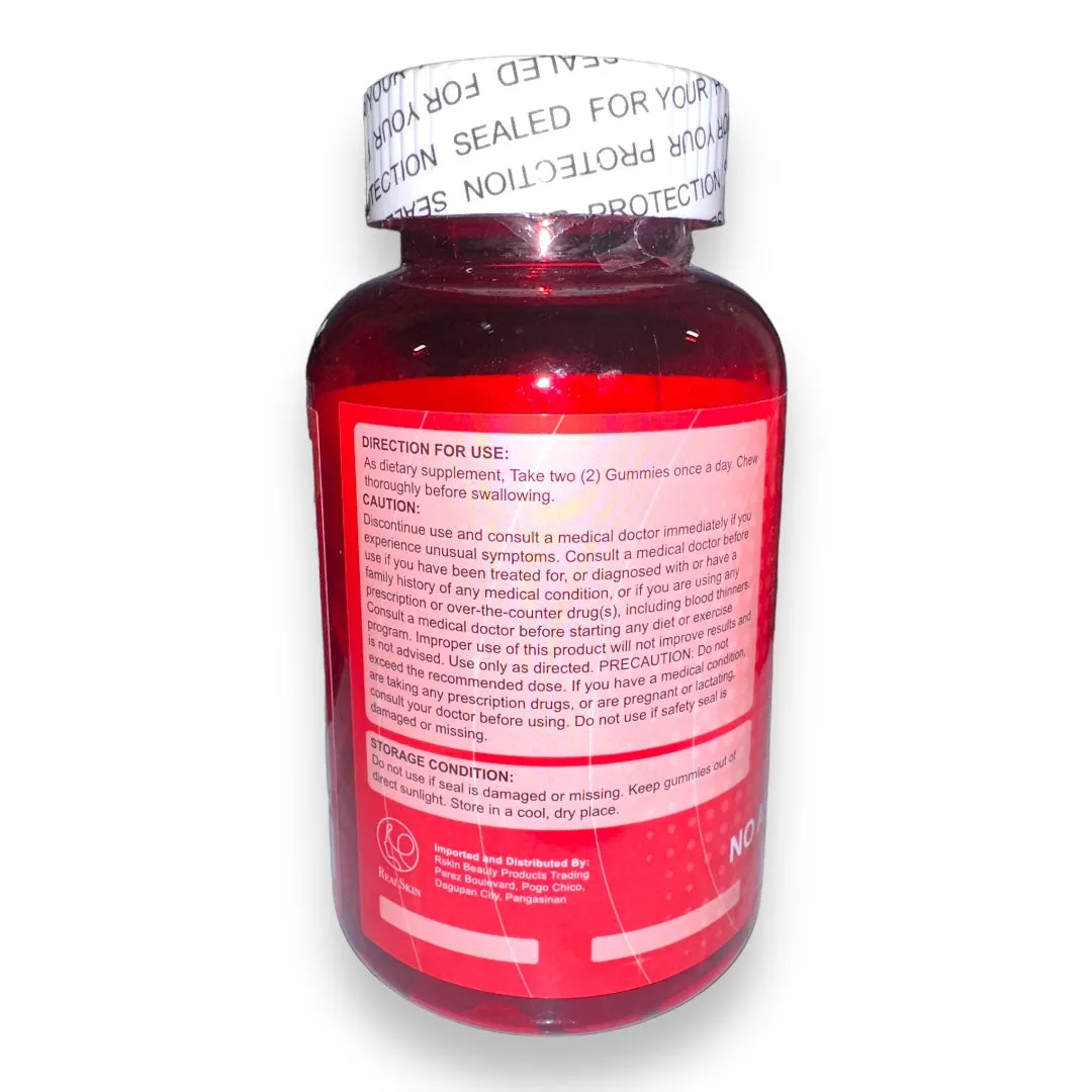 REAL SKIN - VITA FIT - Keto Apple Cider Binegar Gummies - 60 Gummies ( RED )