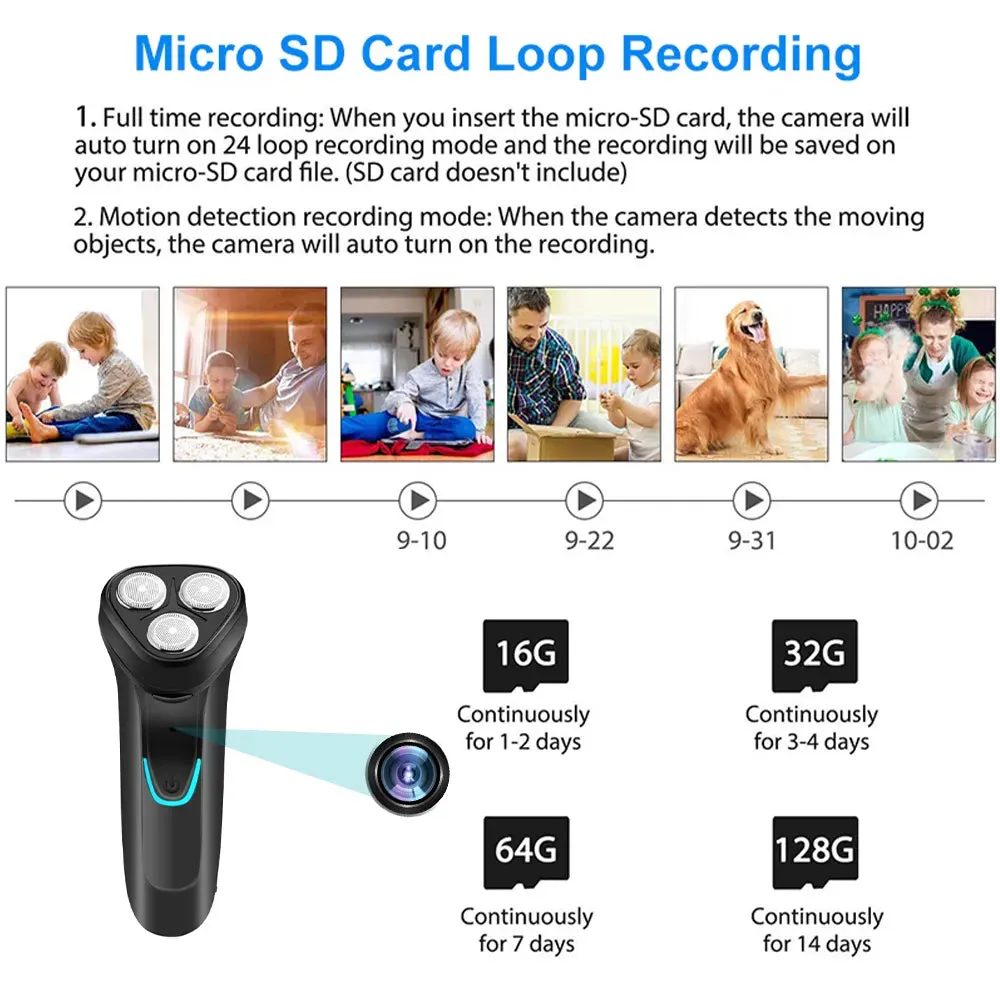 Rechargeable Shaver SpyCam