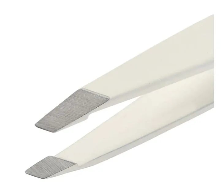 Regine Switzerland Slant Tweezer - Handmade in Switzerland - Professional Eyebrow & Facial Hair Remover - Etched Interior Grabs Hair from The Root - Perfectly Aligned Tips - Stainless Steel All Colours Available e