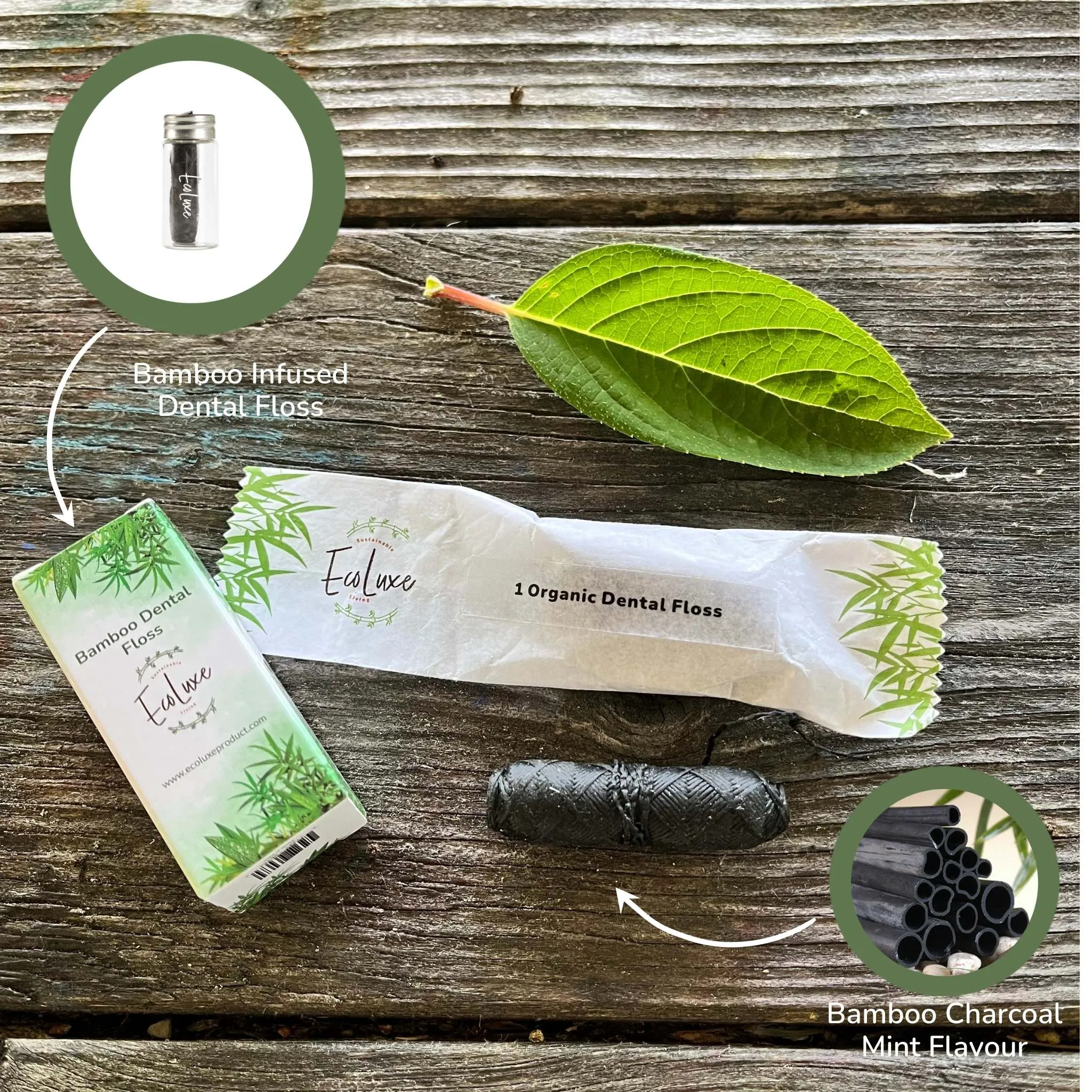 Replacement Bamboo Charcoal Dental Floss Fiber