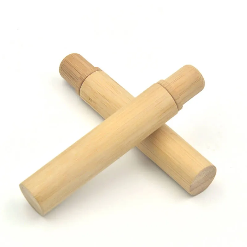 Reusable Eco Friendly Bamboo Toothbrush Travel Case for Trip / Camping / School
