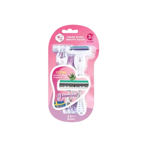 RIVAJ UK LADIES EXTRA SMOOTH RAZOR DIAMOND 3PCS