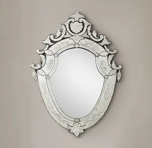 Rococo Etched Mirror - Shield VDRH-03