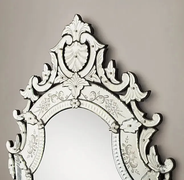 Rococo Etched Mirror - Shield VDRH-03