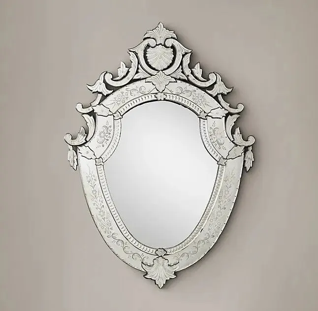 Rococo Etched Mirror - Shield VDRH-03