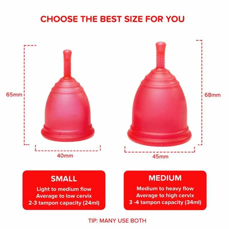 Ruby Cup Menstrual Cup (Small) 4 Colours