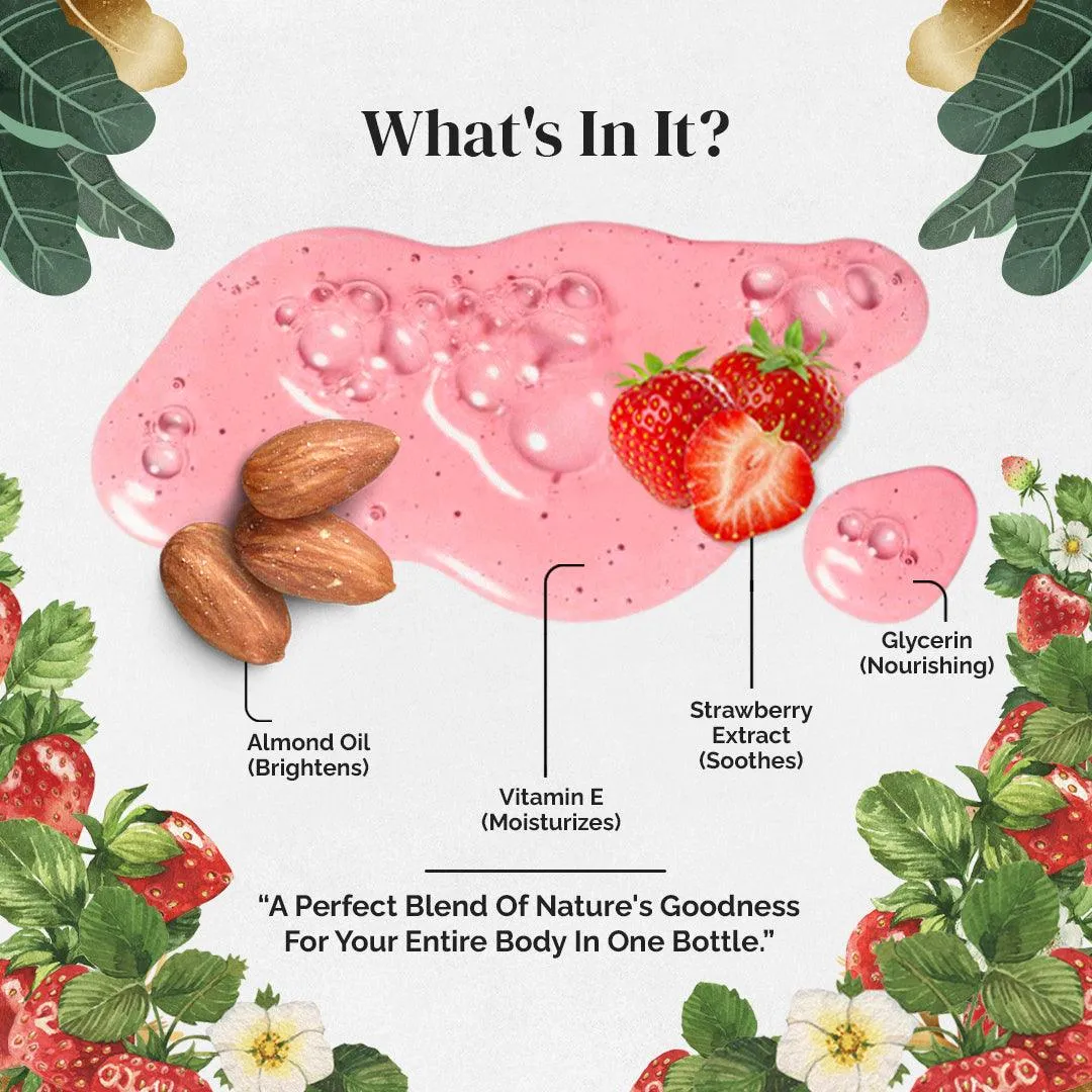 Rubz Strawberry Bubble Bath for Bath Tub | With the Goodness of Luxury Fragrance | 100% Vegan and Paraben Free formula | Safe For Kids and Adults | 5 Litre