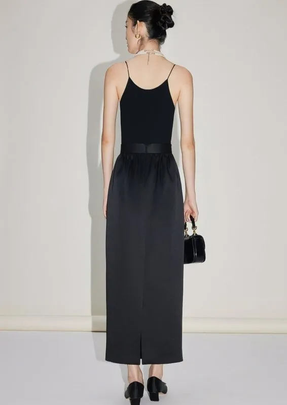 SATIN RUCHED SKIRT