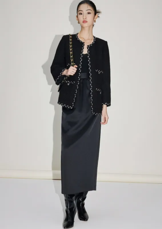 SATIN RUCHED SKIRT