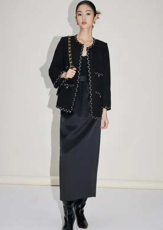 SATIN RUCHED SKIRT