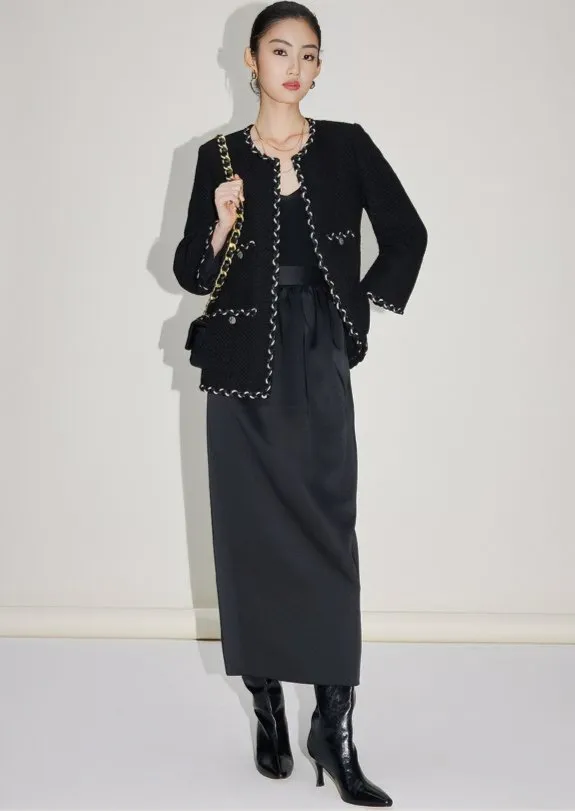 SATIN RUCHED SKIRT