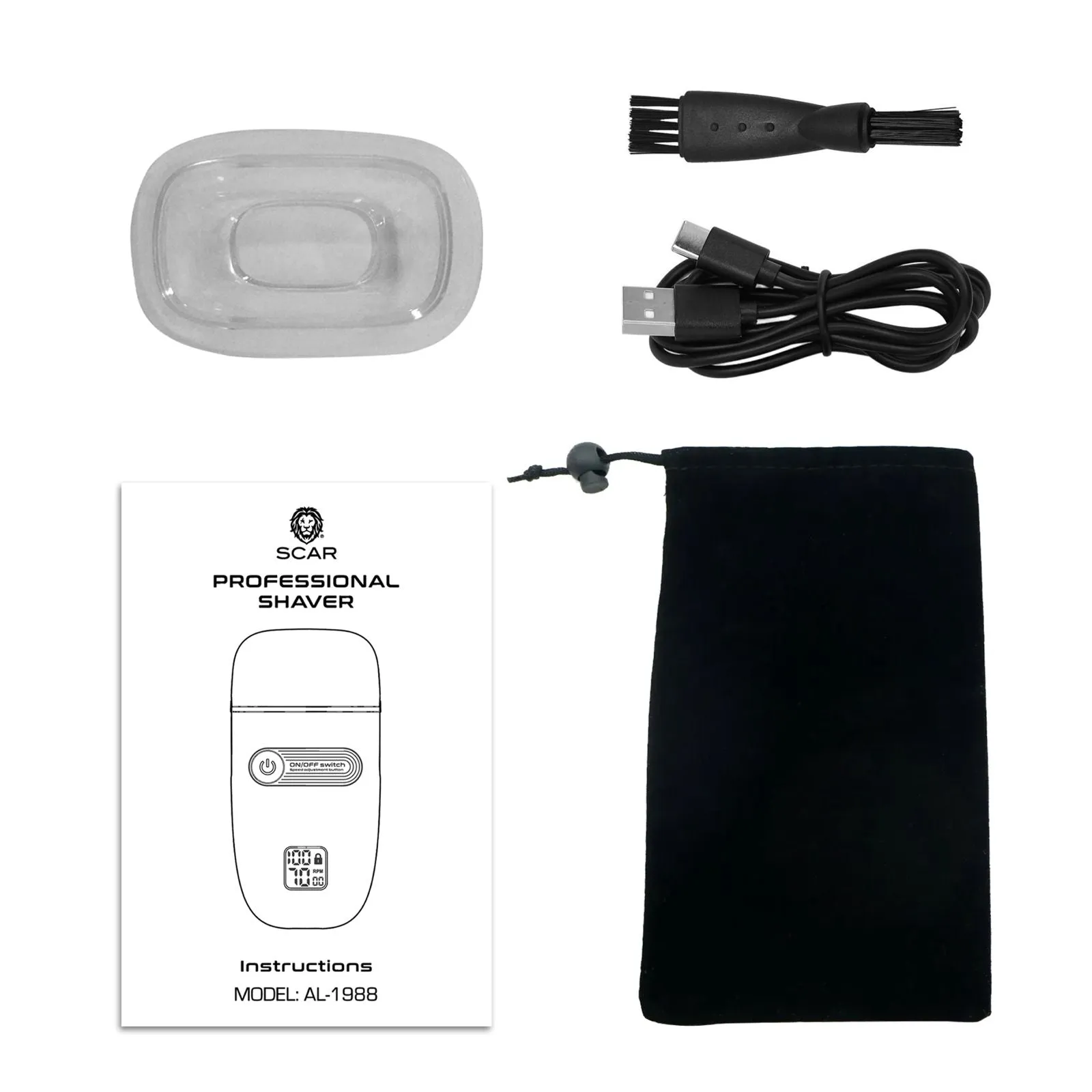 Scar AL- 1988 Washable Metal Housing Electric Shaver