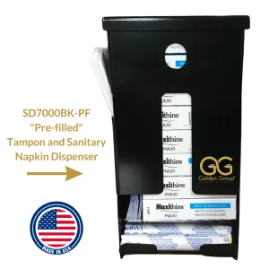 SD7000-PF, Pre-Filled, Tampon and Sanitary Napkin Dispenser