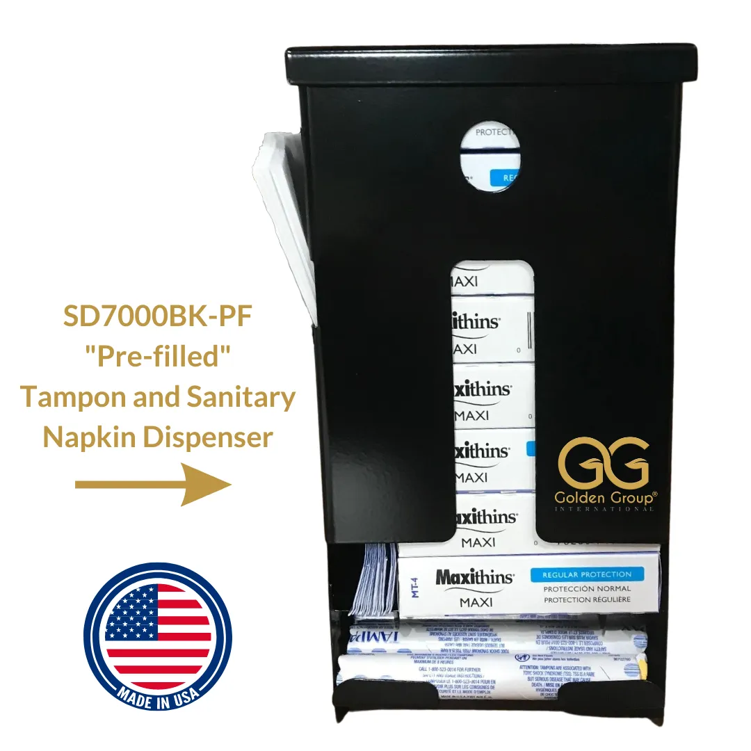SD7000-PF, Pre-Filled, Tampon and Sanitary Napkin Dispenser
