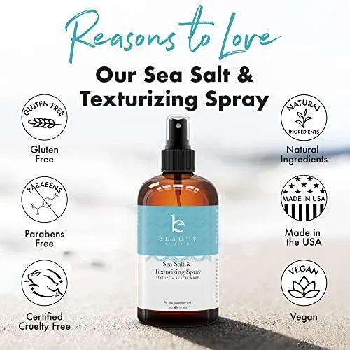 Sea Salt Spray for Hair Men & Women - Dry Texture Spray for Hair, Hair Texturizer Wavy Hair Products, Texturizing Spray & Volumizing Spray, Hair Texture Spray, Curl Spray, Beach Waves Spray Hair Spray