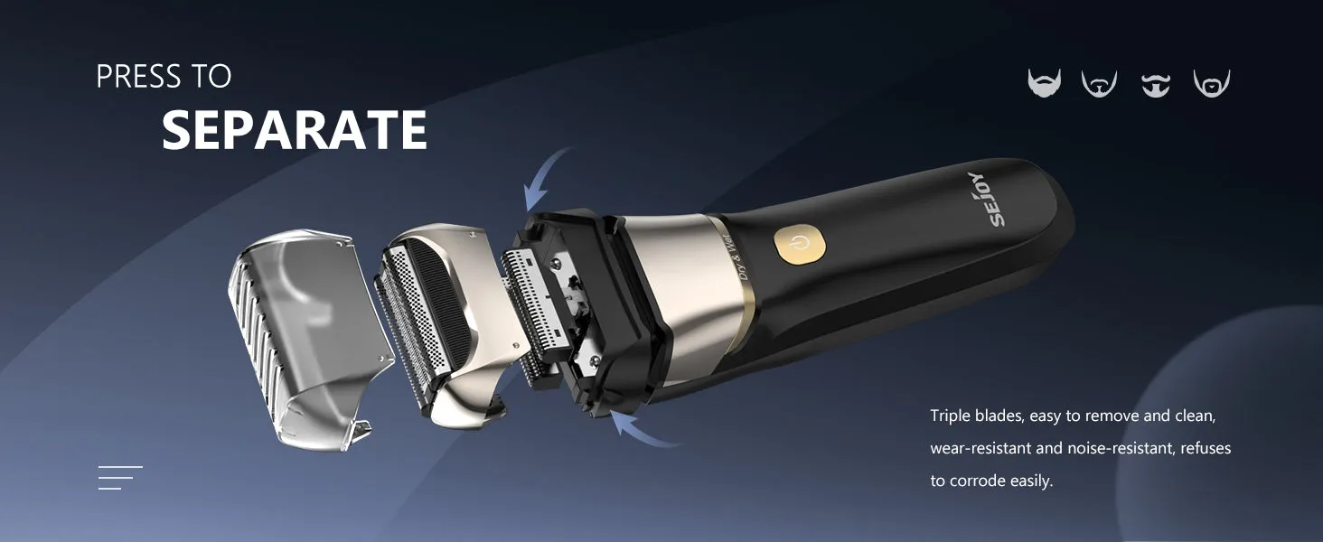 Sejoy Electric Shaver - Waterproof and Cordless
