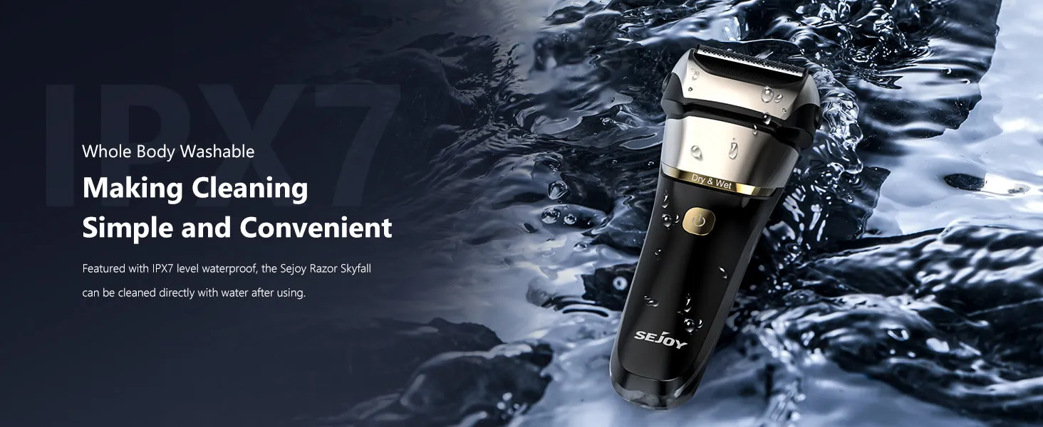 Sejoy Electric Shaver - Waterproof and Cordless