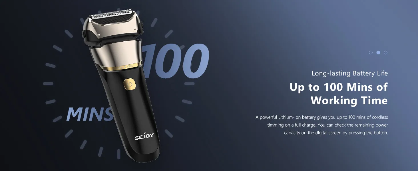 Sejoy Electric Shaver - Waterproof and Cordless