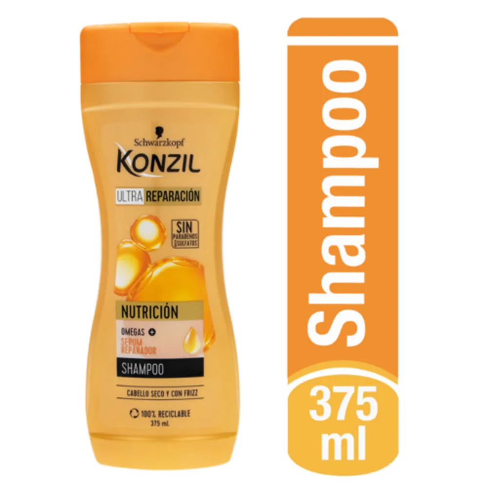 Shampoo Konzil Ultra Reparación Nutrición Frasco x375 ml