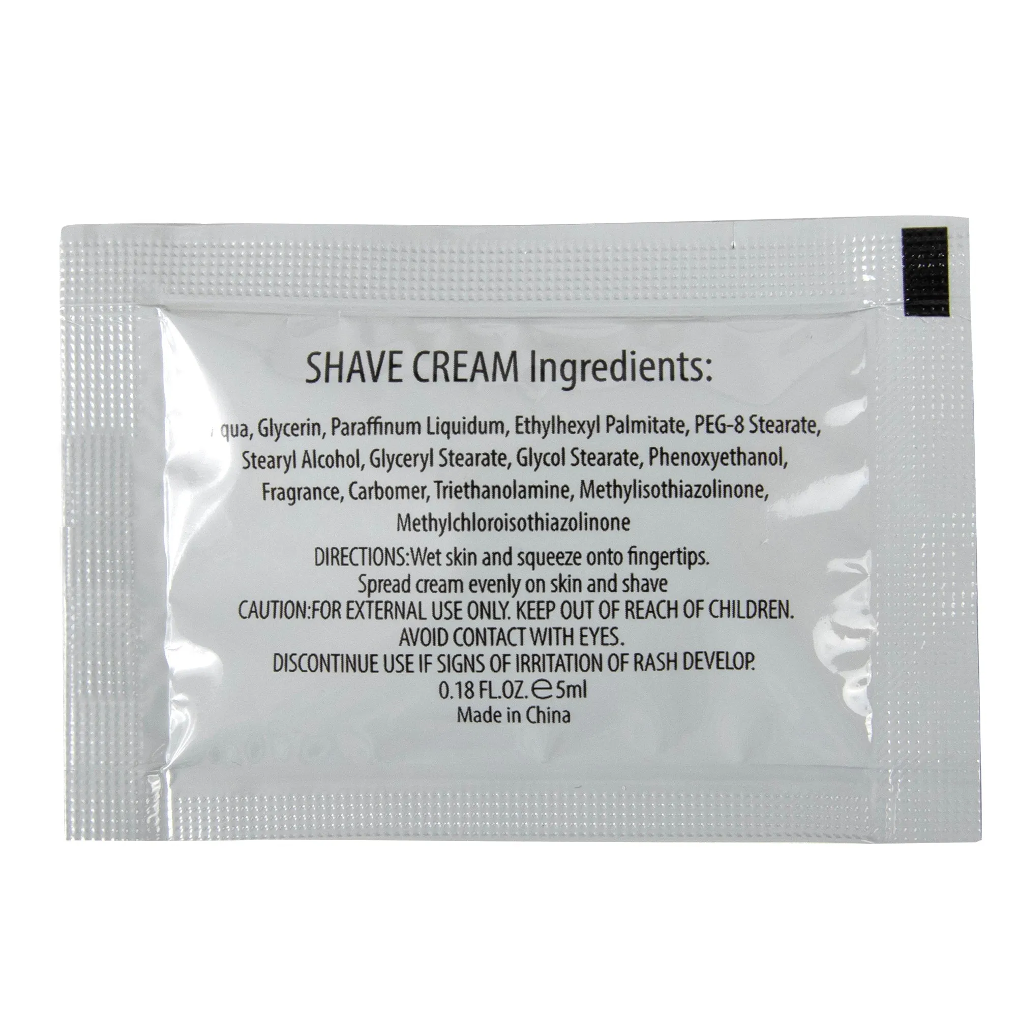 Shaving Cream Packs - 0.18 Oz