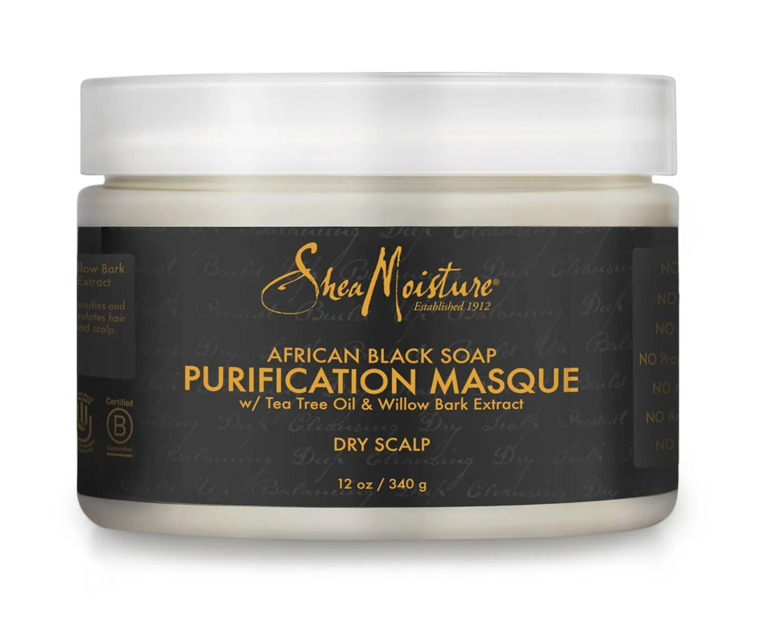 Shea Moisture African Black Soap Bamboo Charcoal Purification Masque 340g /354ml