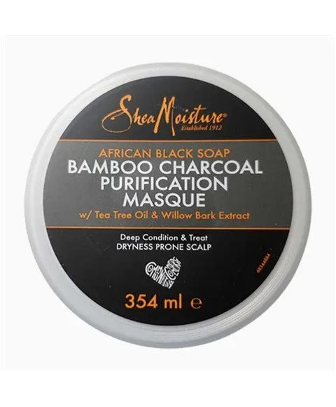 Shea Moisture African Black Soap Bamboo Charcoal Purification Masque 340g /354ml