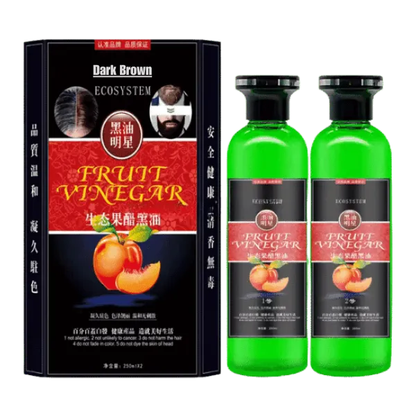 Shengfa Fruit Vinegar Black And Dark Brown Hair Color Gel 250ml X 2