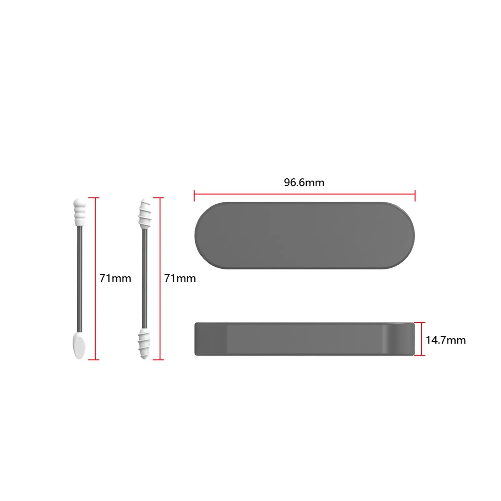Silicone Cotton Swabs Stick