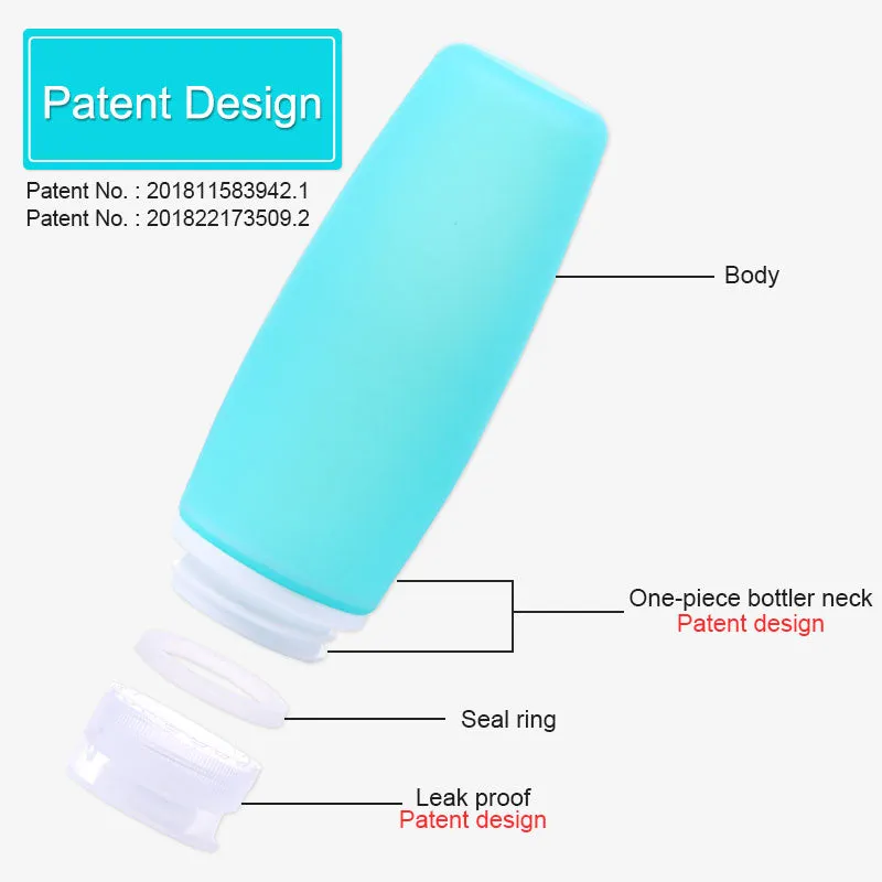 Silicone Travel Bottles Squeezable 100ml