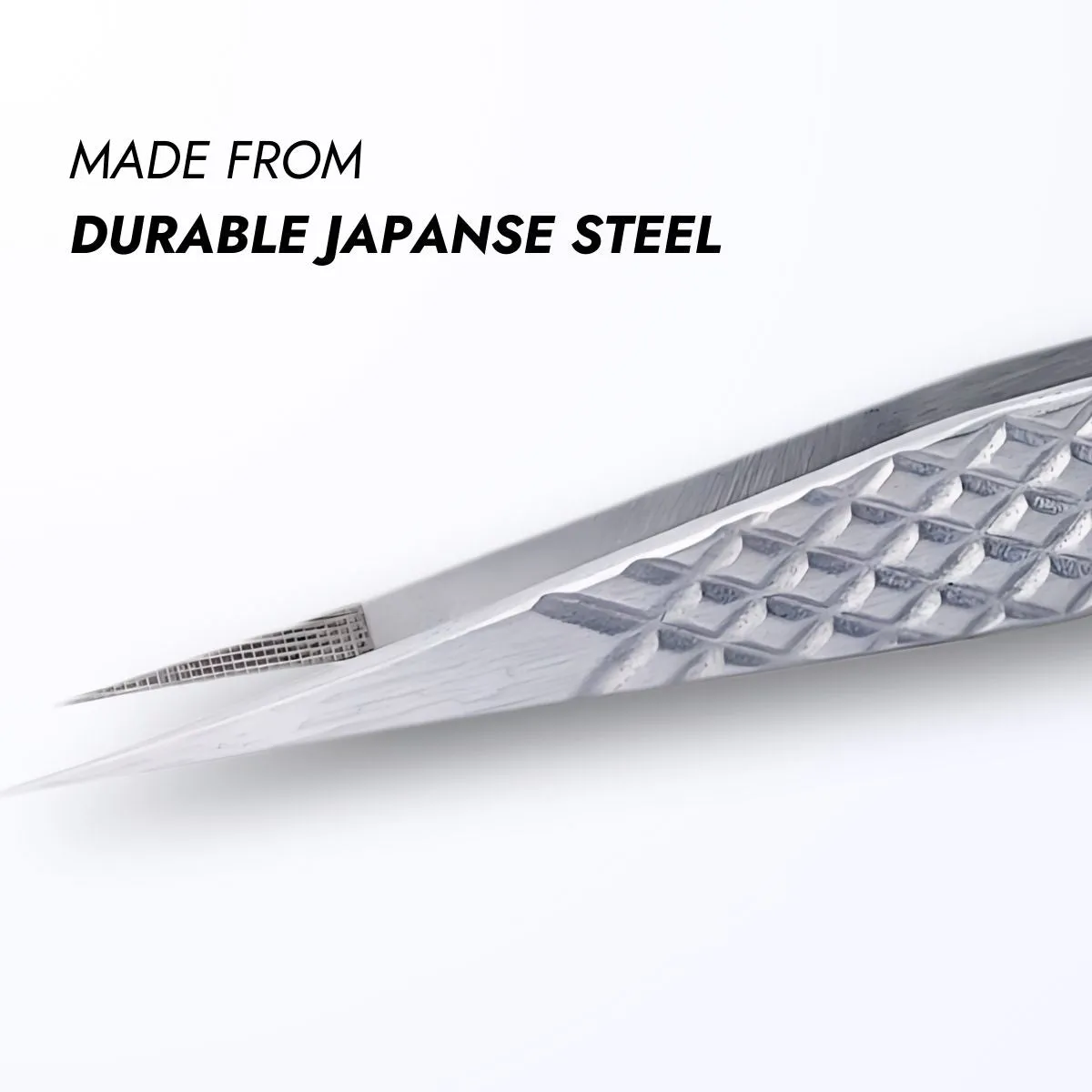 Silver Fibre Tip Lash Tweezers - Curved