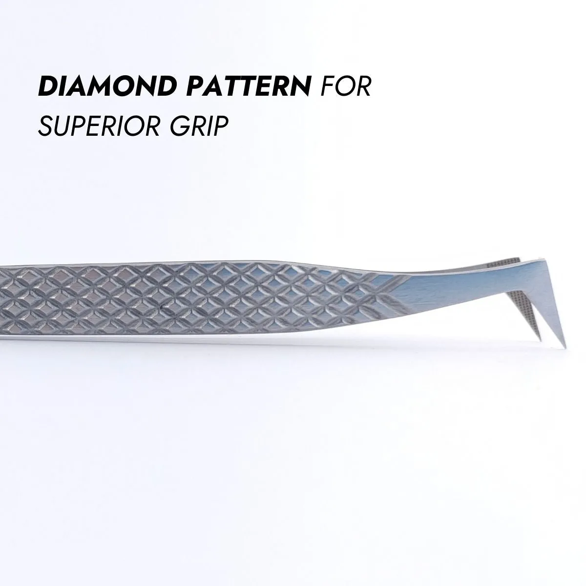 Silver Fibre Tip Lash Tweezers - Volume