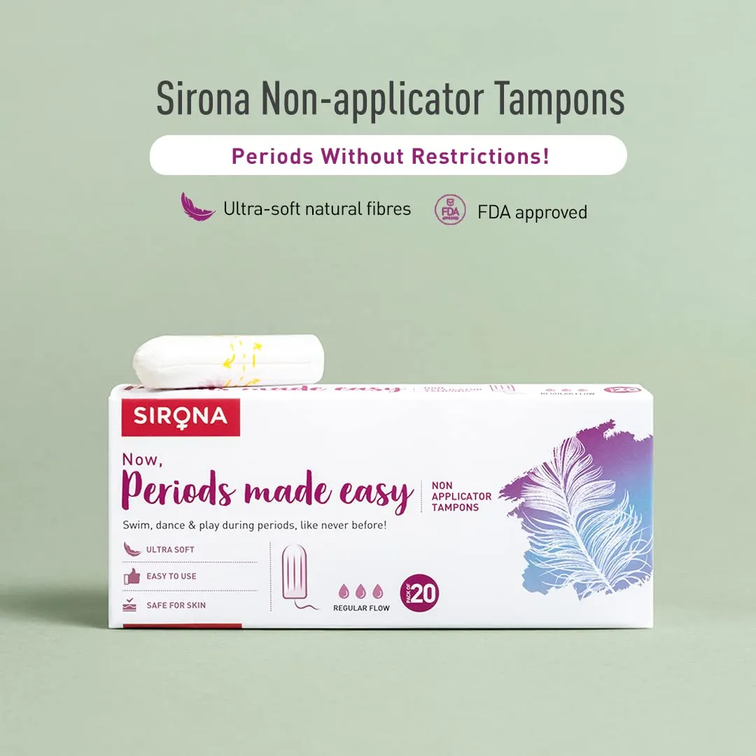 Sirona FDA Approved Premium Tampon Regular Flow - 20 Pieces