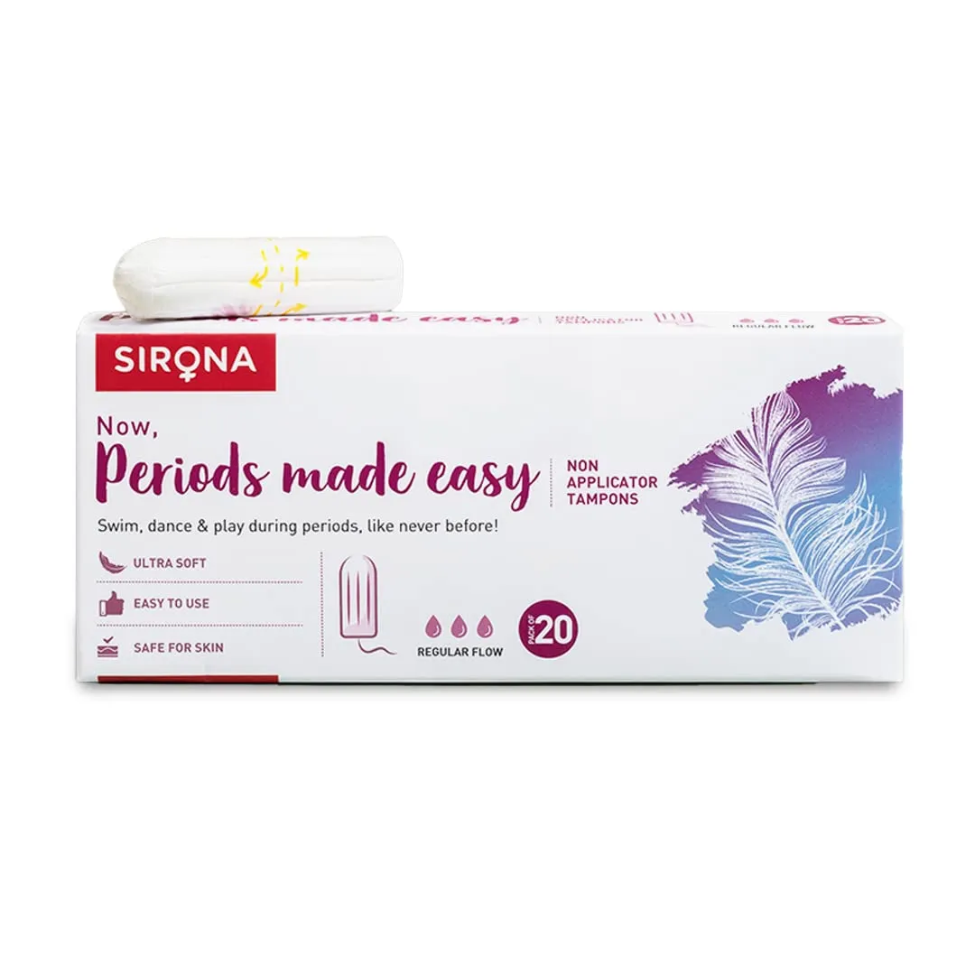 Sirona FDA Approved Premium Tampon Regular Flow - 20 Pieces