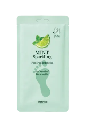 SKINFOOD Mint Sparkling Foot Peeling Socks جوارب مقشرة للقدم