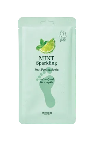 SKINFOOD Mint Sparkling Foot Peeling Socks جوارب مقشرة للقدم