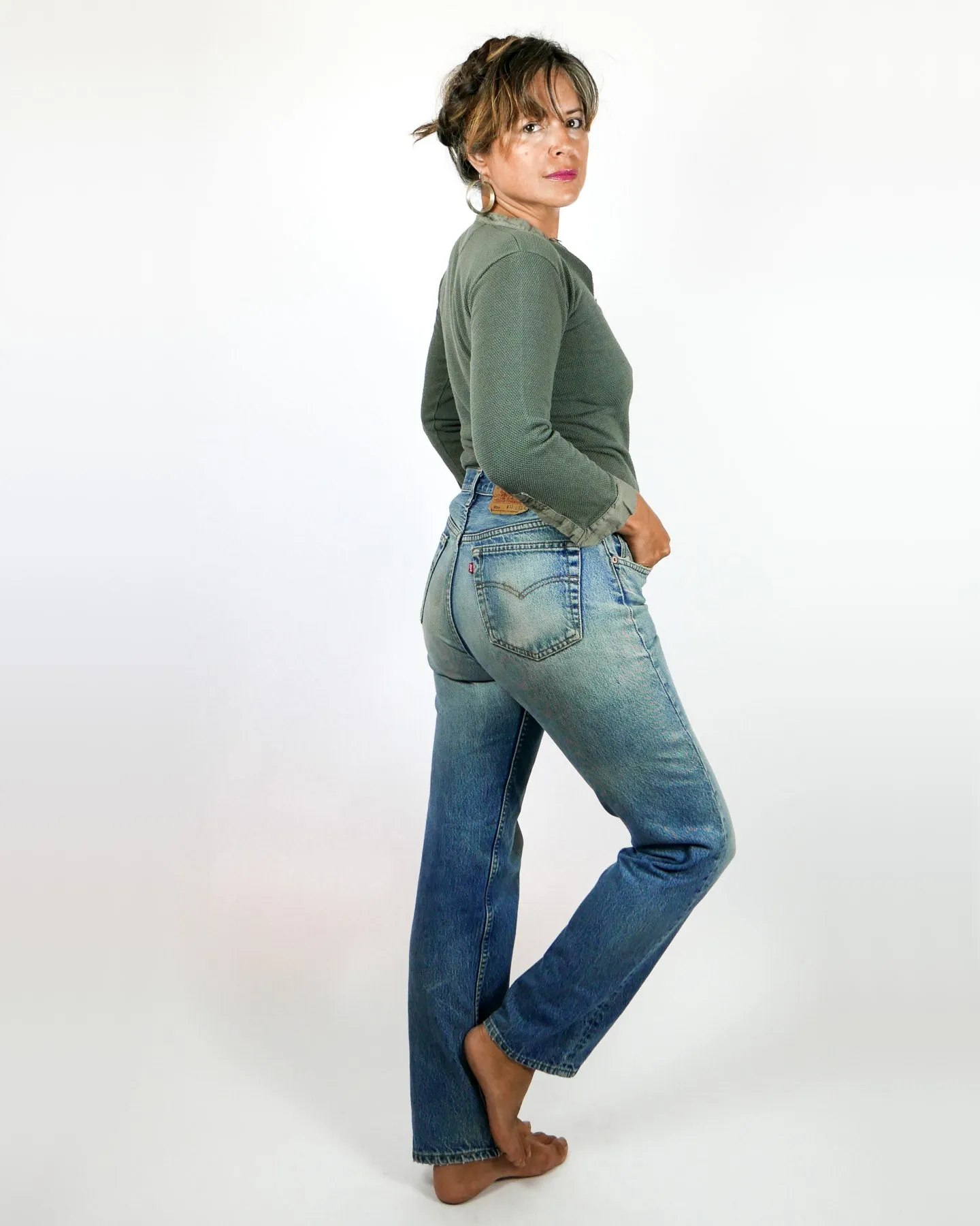 Slimming Green Henley