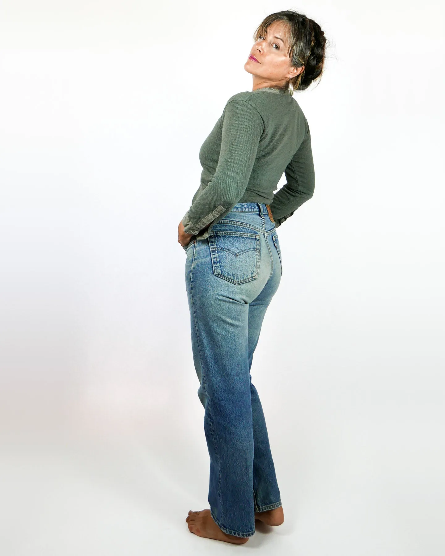 Slimming Green Henley