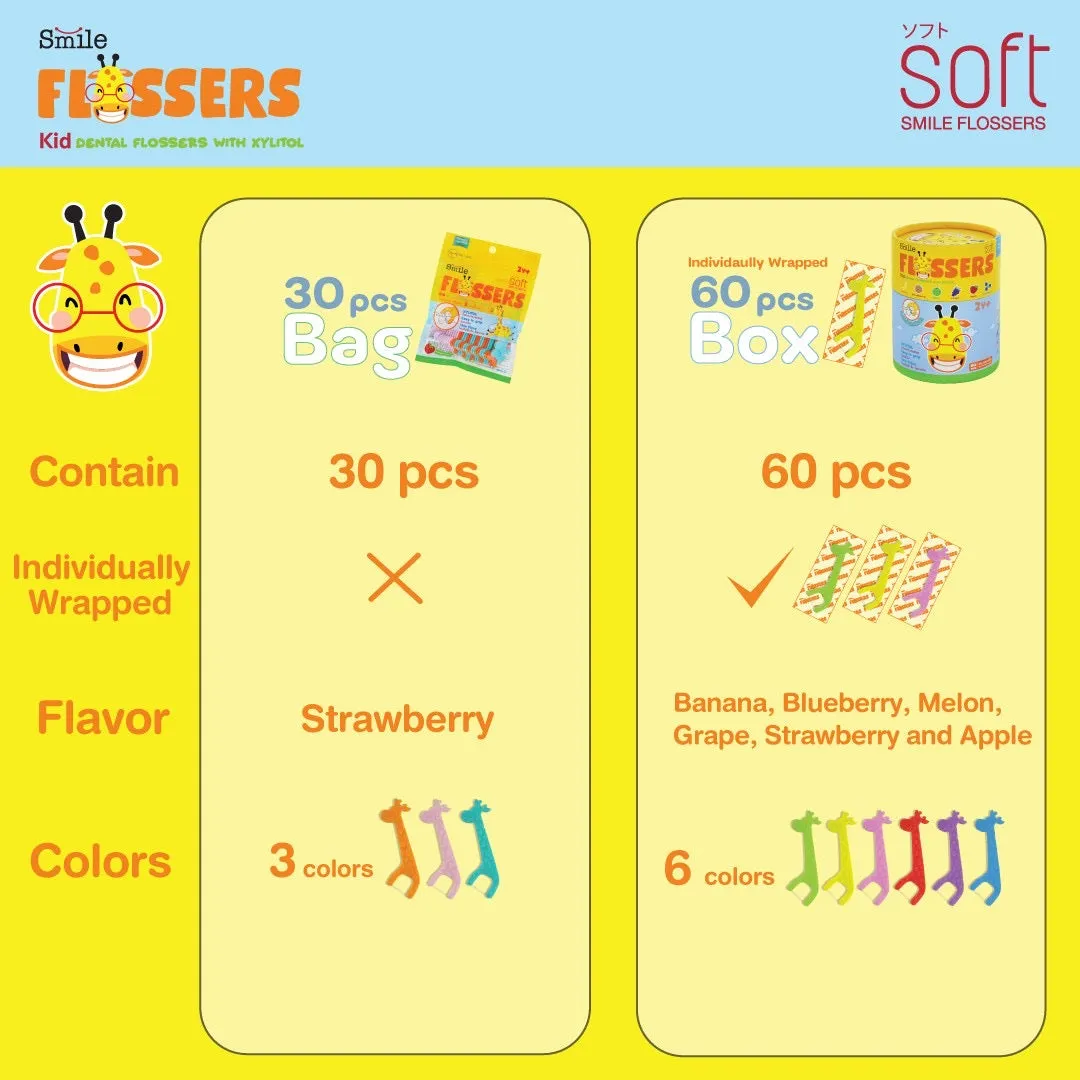 Smile Soft Flossers Kid Dental Floss 2y 
