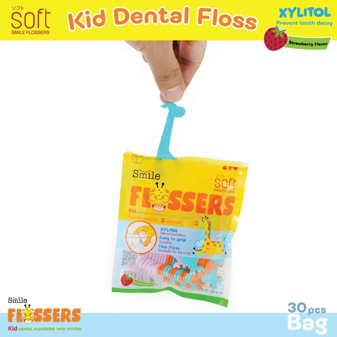 Smile Soft Flossers Kid Dental Floss 2y 