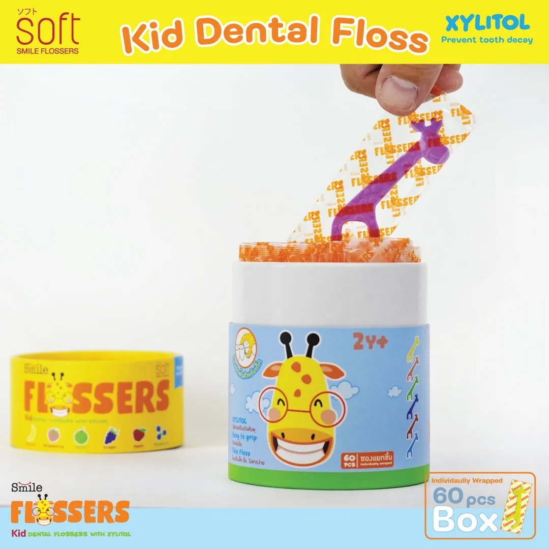 Smile Soft Flossers Kid Dental Floss 2y 