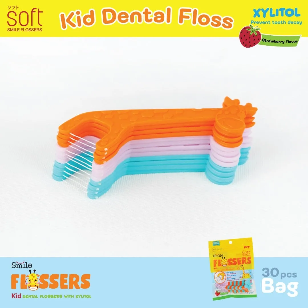 Smile Soft Flossers Kid Dental Floss 2y 